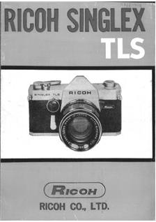 Ricoh Singlex TLS manual. Camera Instructions.